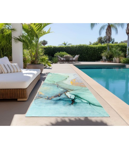 Chantille ACN506 Teal 2'3" x 7'6" Rug