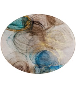 Addison Chantille ACN513 Beige 8 ft. x 8 ft. Round Rug