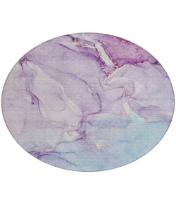 Addison Chantille ACN516 Purple 8 ft. x 8 ft. Round Rug