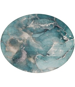 Addison Chantille ACN518 Teal 8 ft. x 8 ft. Round Rug