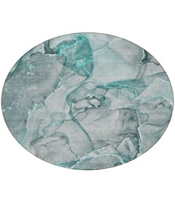 Addison Chantille ACN519 Teal 8 ft. x 8 ft. Round Rug