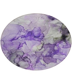 Addison Chantille ACN520 Purple 8 ft. x 8 ft. Round Rug
