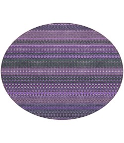 Addison Chantille ACN527 Purple 8 ft. x 8 ft. Round Rug