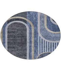 Addison Chantille ACN532 Navy 8 ft. x 8 ft. Round Rug