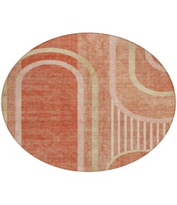 Addison Chantille ACN532 Salmon 8 ft. x 8 ft. Round Rug