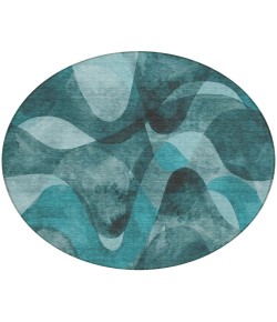 Addison Chantille ACN536 Teal 8 ft. x 8 ft. Round Rug