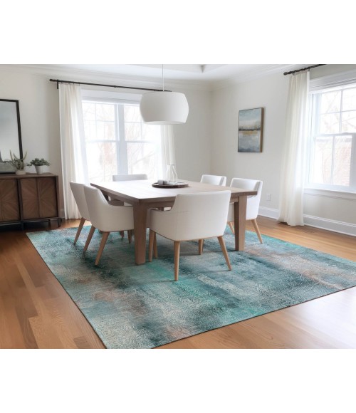 Chantille ACN537 Teal 5' x 7'6" Rug