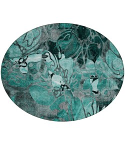 Addison Chantille ACN558 Teal 8 ft. x 8 ft. Round Rug