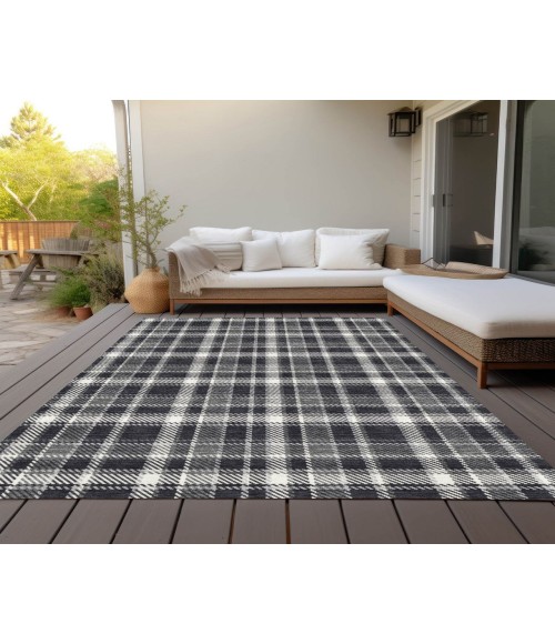 ADDISON ACN563 Rug Chantille ACN563 Black 5' x 7'6" Rug