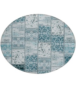 Addison Chantille ACN566 Teal 8 ft. x 8 ft. Round Rug
