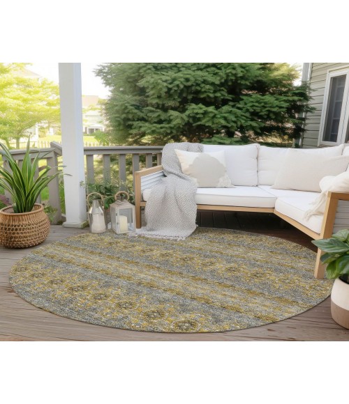 ADDISON ACN615 Rug Chantille ACN615 Gold 8' x 8' Rug