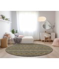 ADDISON ACN615 Rug Chantille ACN615 Gold 8' x 8' Rug