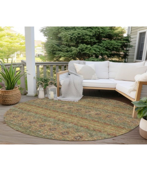 ADDISON ACN615 Rug Chantille ACN615 Green 8' x 8' Rug