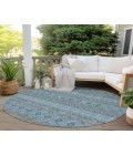 ADDISON ACN615 Rug Chantille ACN615 Teal 8' x 8' Rug