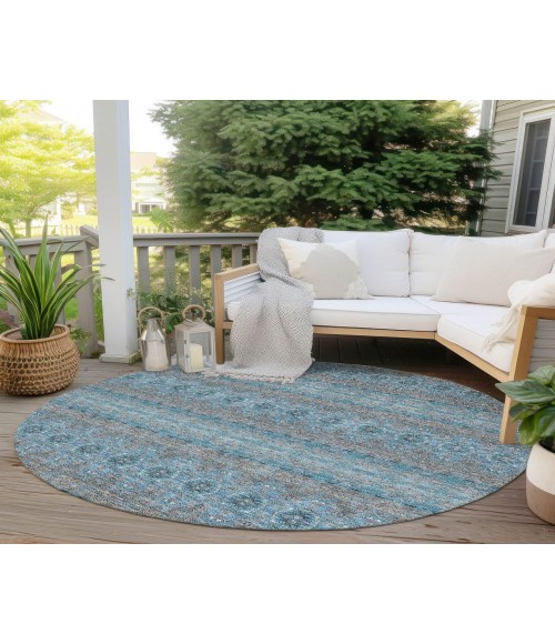 ADDISON ACN615 Rug Chantille ACN615 Teal 8' x 8' Rug
