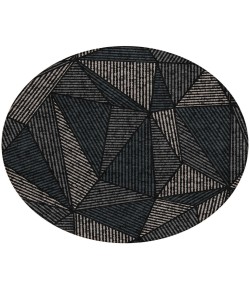 Addison Chantille ACN618 Black 8 ft. x 8 ft. Round Rug