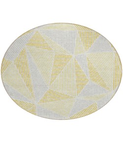 Addison Chantille ACN618 Gold 8 ft. x 8 ft. Round Rug
