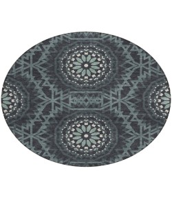 Addison Chantille ACN619 Charcoal 8 ft. x 8 ft. Round Rug
