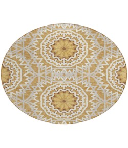 Addison Chantille ACN619 Gold 8 ft. x 8 ft. Round Rug
