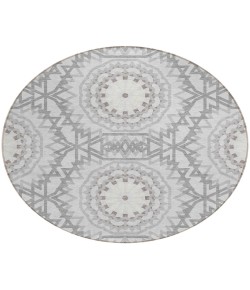 Addison Chantille ACN619 Silver 8 ft. x 8 ft. Round Rug