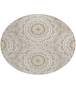 Addison Chantille ACN619 Taupe 8 ft. x 8 ft. Round Rug
