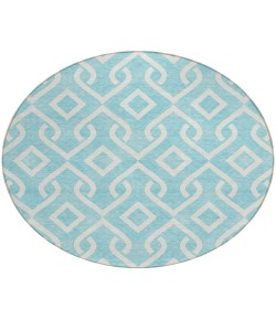 Addison Chantille ACN621 Aqua 8 ft. x 8 ft. Round Rug