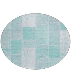 Addison Chantille ACN631 Aqua 8 ft. x 8 ft. Round Rug