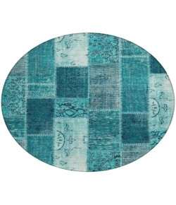 Addison Chantille ACN631 Teal 8 ft. x 8 ft. Round Rug