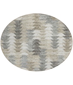 Addison Chantille ACN632 Taupe 8 ft. x 8 ft. Round Rug