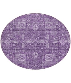 Addison Chantille ACN637 Purple 8 ft. x 8 ft. Round Rug