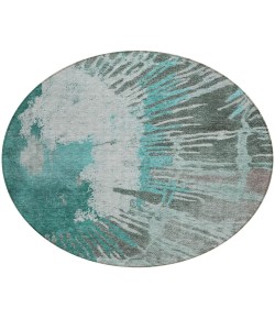 Addison Chantille ACN645 Teal 8 ft. x 8 ft. Round Rug