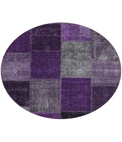 Addison Chantille ACN663 Eggplant 8 ft. x 8 ft. Round Rug