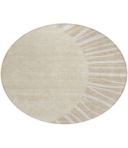 Addison Chantille ACN668 Beige 8 ft. x 8 ft. Round Rug