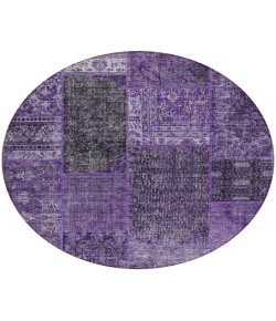 Addison Chantille ACN669 Eggplant 8 ft. x 8 ft. Round Rug