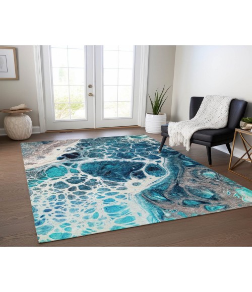 Chantille ACN682 Teal 3' x 5' Rug