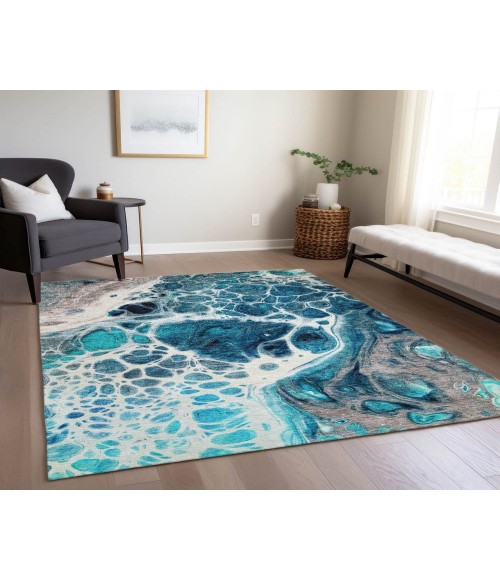 Chantille ACN682 Teal 3' x 5' Rug