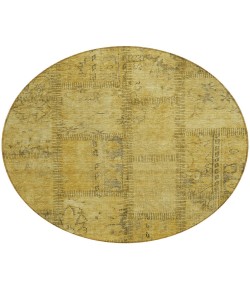 Addison Chantille ACN685 Gold 8 ft. x 8 ft. Round Rug