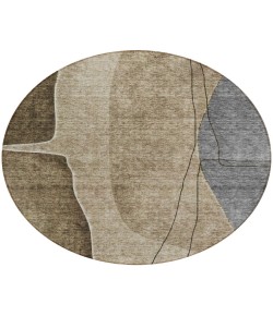 Addison Chantille ACN696 Brown 8 ft. x 8 ft. Round Rug