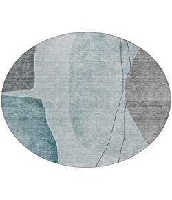 Addison Chantille ACN696 Teal 8 ft. x 8 ft. Round Rug