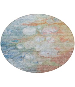Addison Chantille ACN698 Coral 8 ft. x 8 ft. Round Rug