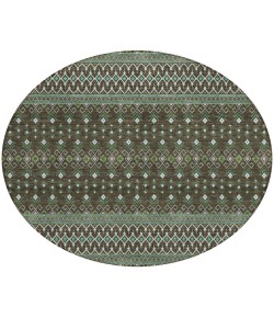 Addison Chantille ACN708 Brown 8 ft. x 8 ft. Round Rug