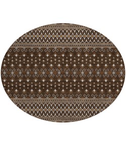 Addison Chantille ACN708 Chocolate 8 ft. x 8 ft. Round Rug