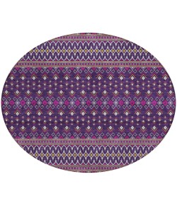 Addison Chantille ACN708 Purple 8 ft. x 8 ft. Round Rug