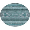 Addison Chantille ACN714 Teal 8 ft. x 8 ft. Round Rug