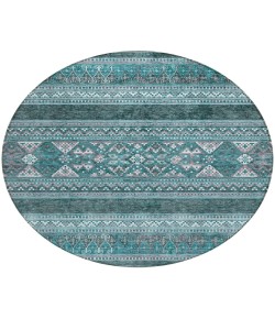 Addison Chantille ACN714 Teal 8 ft. x 8 ft. Round Rug