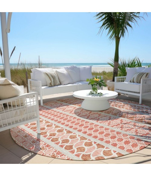 Addison Chantille ACN726-Salmon 8 ft. X 8 ft. Round Rug