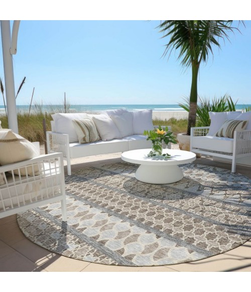 Addison Chantille ACN726-Taupe 8 ft. X 8 ft. Round Rug