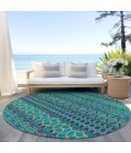 Addison Chantille Rug ACN726-Teal 8 ft. X 8 ft. Round - Rugs Town Addison Chantille ACN726-Teal 8 ft. X 8 ft. Round Rug