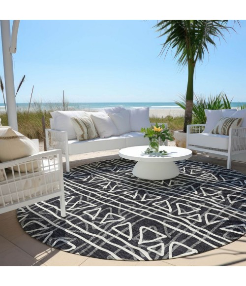 Addison Chantille ACN730-Black 8 ft. X 8 ft. Round Rug