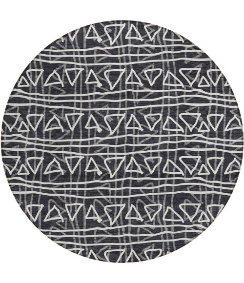 Addison Chantille ACN730-Black 8 ft. X 8 ft. Round Rug